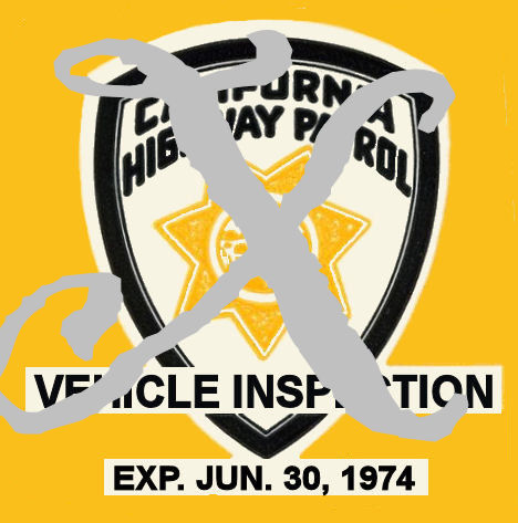 (image for) 1974-06 California Inspection Sticker